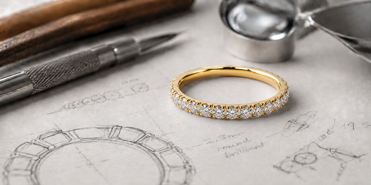 Custom eternity ring craftsmanship