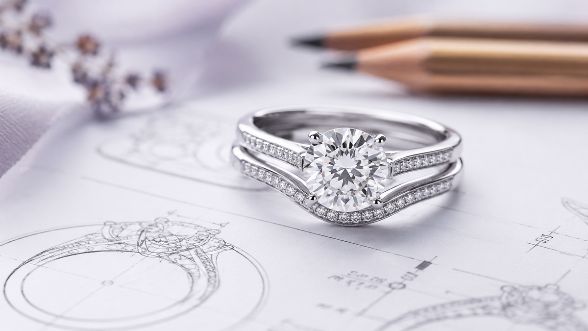 Custom shaped to fit wedding ring craftsmanship