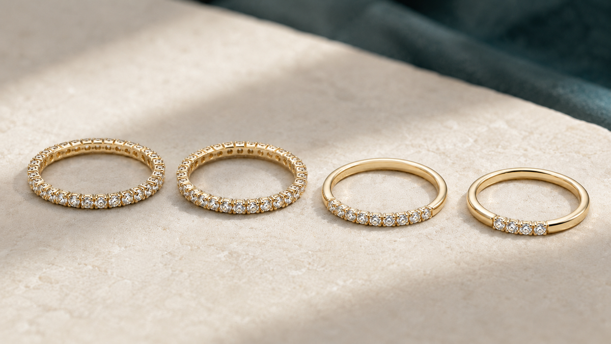 Full, Half, Three-Quarter or Quarter Eternity: How Many Diamonds Do You Actually Need?
