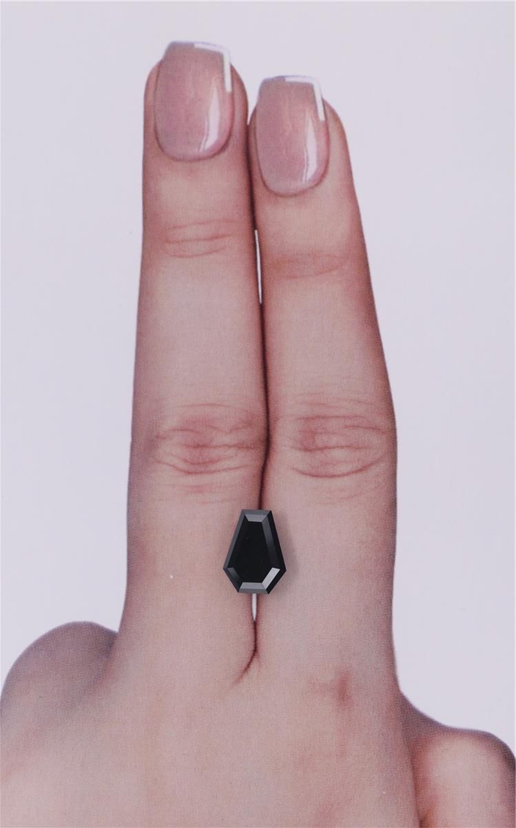 Calf Black Natural Diamond 2.54ct loose diamond