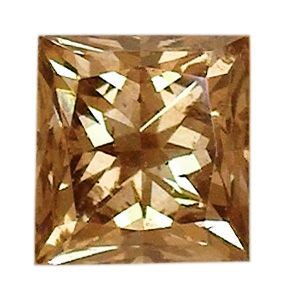 Princess Cognac Natural Diamond 0.33ct SI2 loose diamond
