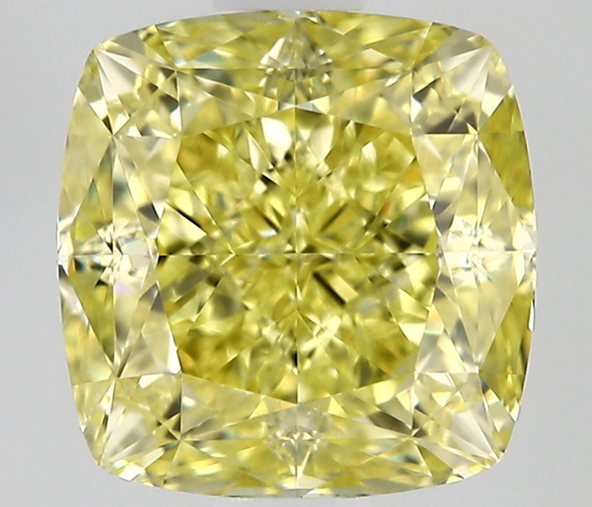 Cushion Fancy Intense Yellow Natural Diamond 1.7ct VVS2 loose diamond
