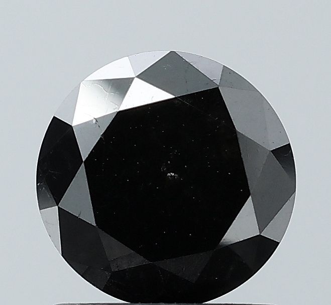 Round Black Natural Diamond 1.37ct VS1 loose diamond