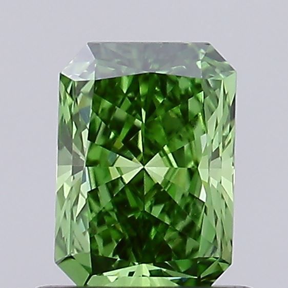 Radiant Fancy Vivid Green Lab-grown Diamond 0.73ct VVS2 loose diamond