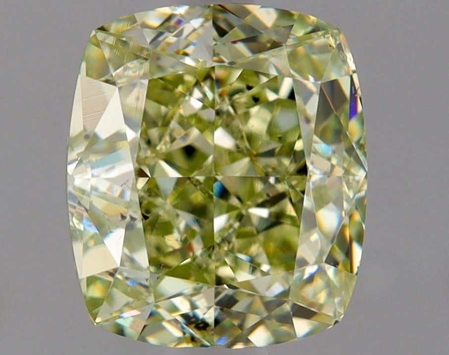 Cushion Fancy Yellow Green Natural Diamond 1.51ct SI1 loose diamond