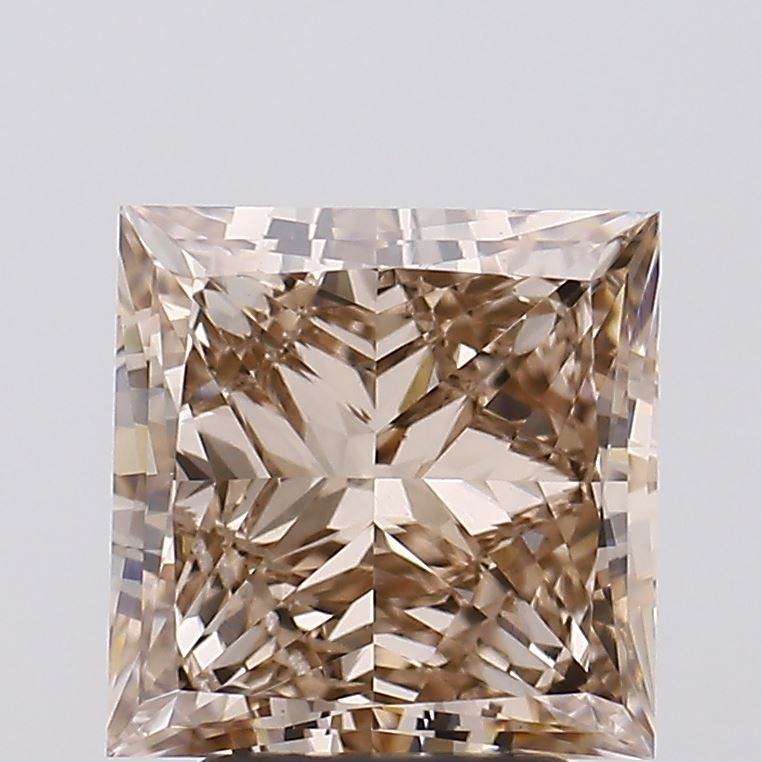 Princess Fancy Light Brown Lab-grown Diamond 3.51ct VS1 loose diamond