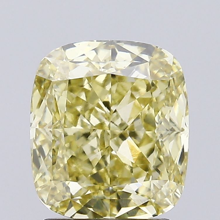 Cushion Fancy Intense Yellow Lab-grown Diamond 2.18ct VS1 loose diamond