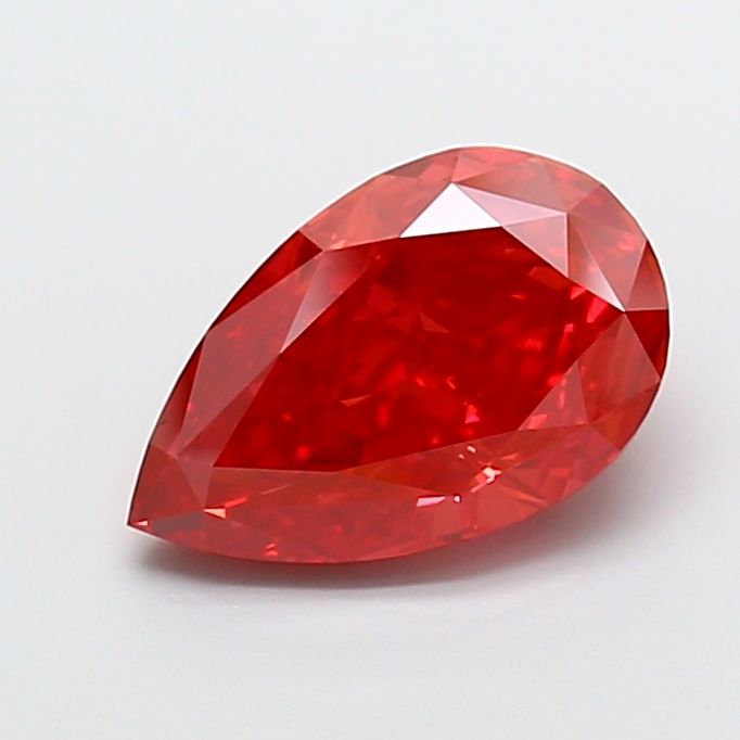 Pear Fancy Vivid Red Lab-grown Diamond 4.04ct VS1 loose diamond