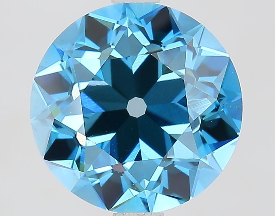European Cut Fancy Vivid Blue Lab-grown Diamond 3.06ct VS1 loose diamond