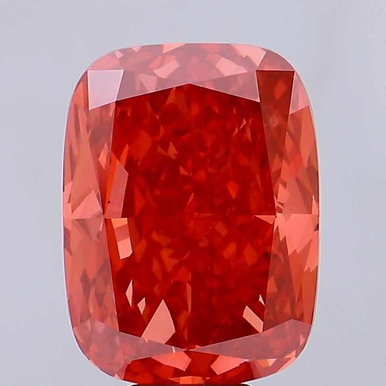 Cushion Fancy Vivid Red Lab-grown Diamond 11.63ct VS1 loose diamond