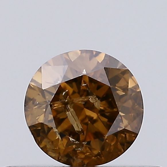 Round Fancy Brown Natural Diamond 0.26ct I3 loose diamond