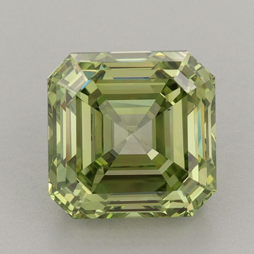 Square Emerald Fancy Vivid Green Lab-grown Diamond 3.09ct VS2 loose diamond