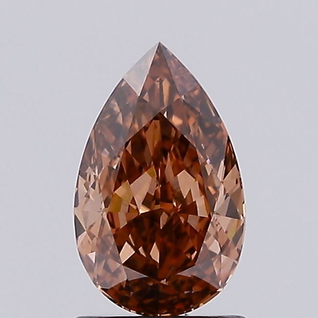 Pear Fancy Brown Lab-grown Diamond 1.24ct VVS1 loose diamond