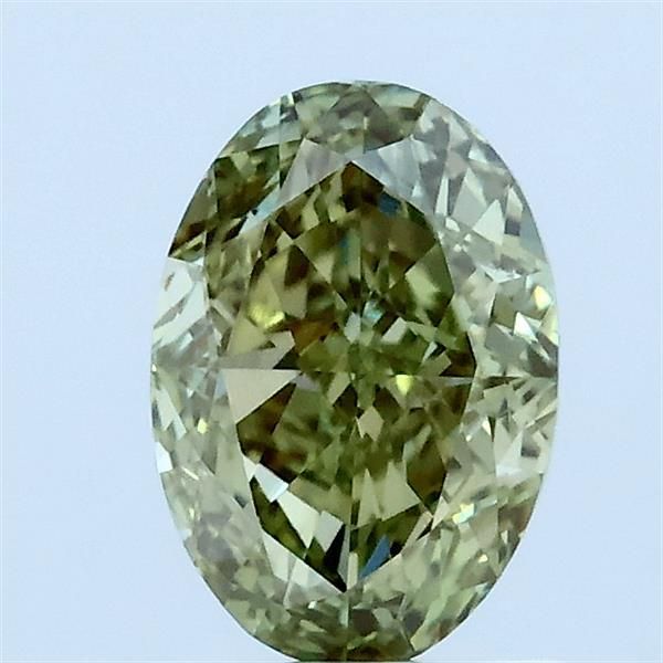 Oval Fancy Vivid Green Lab-grown Diamond 1.07ct VVS2 loose diamond