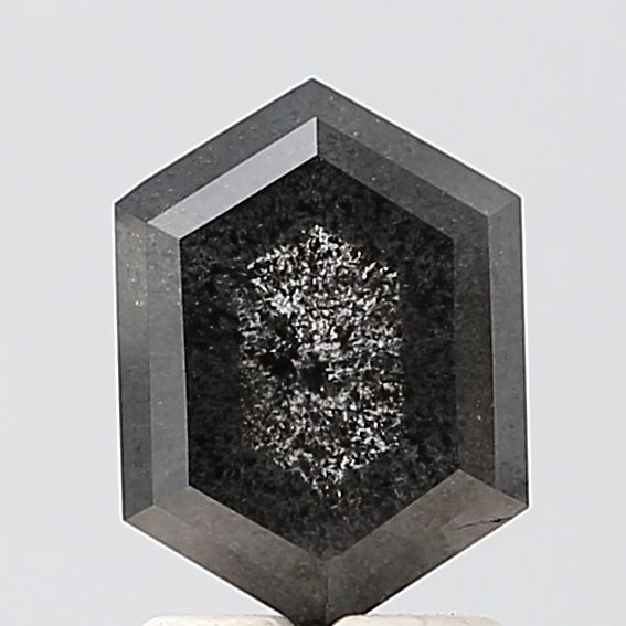 Hexagonal Salt And Pepper Natural Diamond 2ct VVS1 loose diamond