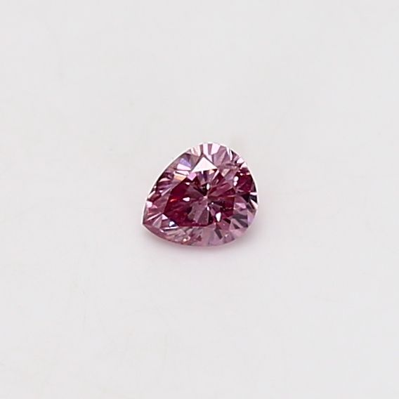 Pear Fancy Vivid Purplish Pink Natural Diamond 0.09ct VS2 loose diamond