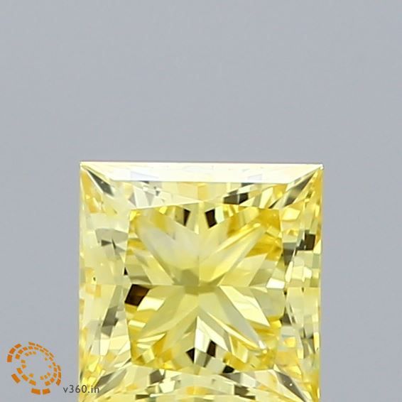 Princess Fancy Vivid Yellow Lab-grown Diamond 1ct VS2 loose diamond