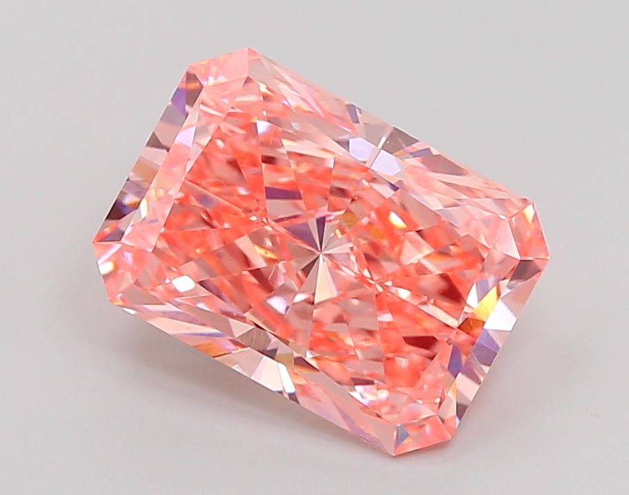Radiant Fancy Vivid Pink Lab-grown Diamond 3.96ct VS2 loose diamond