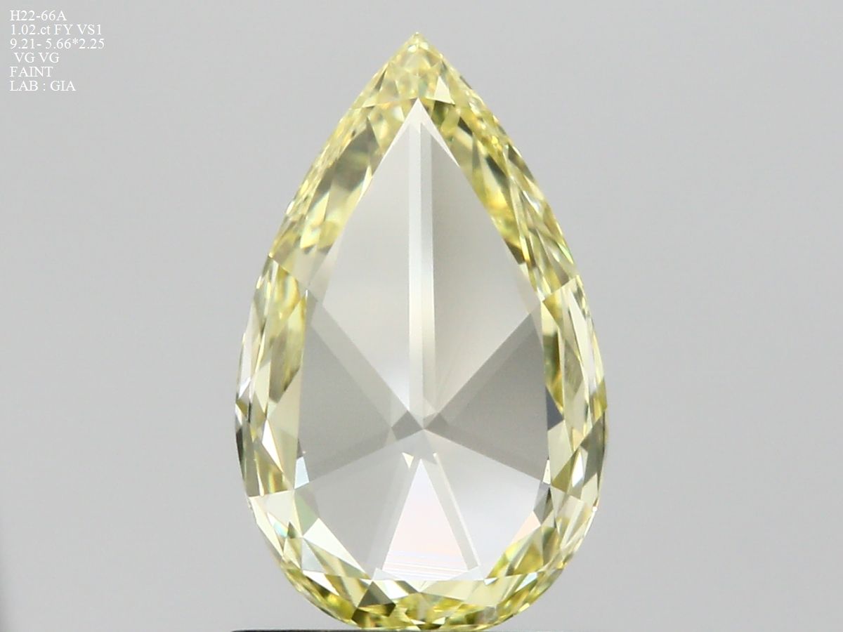 Rose Fancy Yellow Natural Diamond 1.02ct VS1 loose diamond