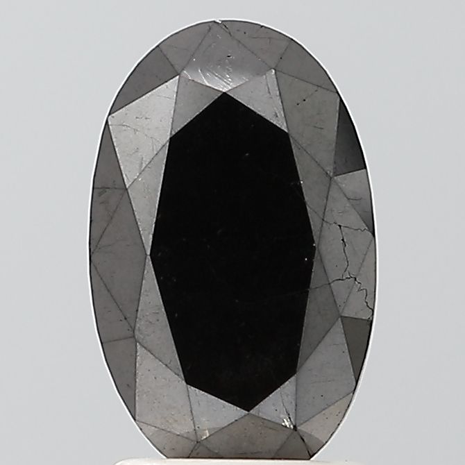 Oval Black Natural Diamond 1.64ct VS1 loose diamond