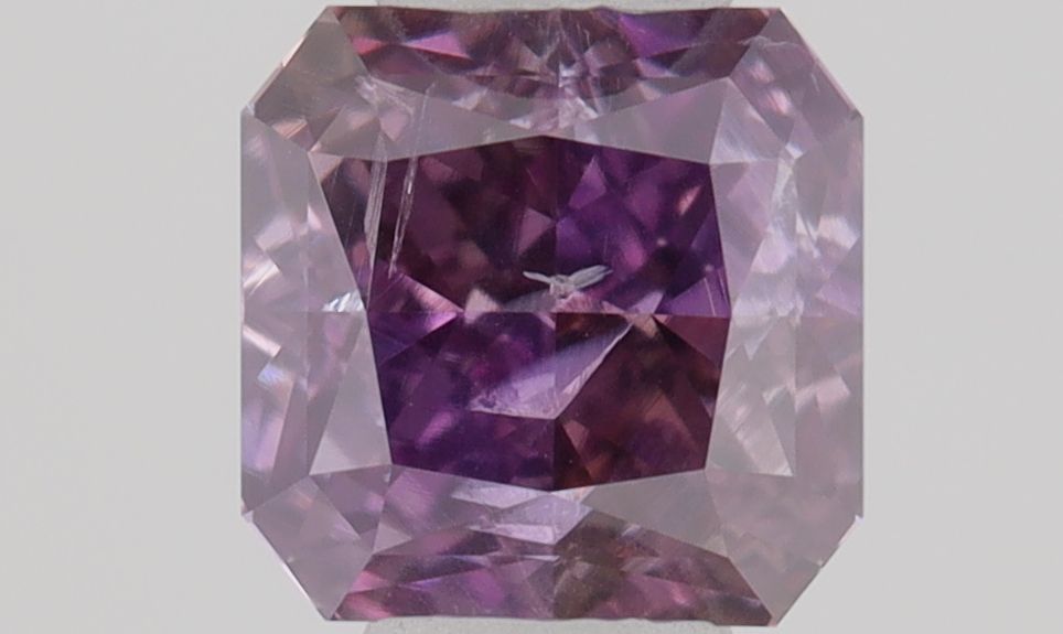 Square Radiant Fancy Deep Pink Purple Natural Diamond 0.3ct I1 loose diamond