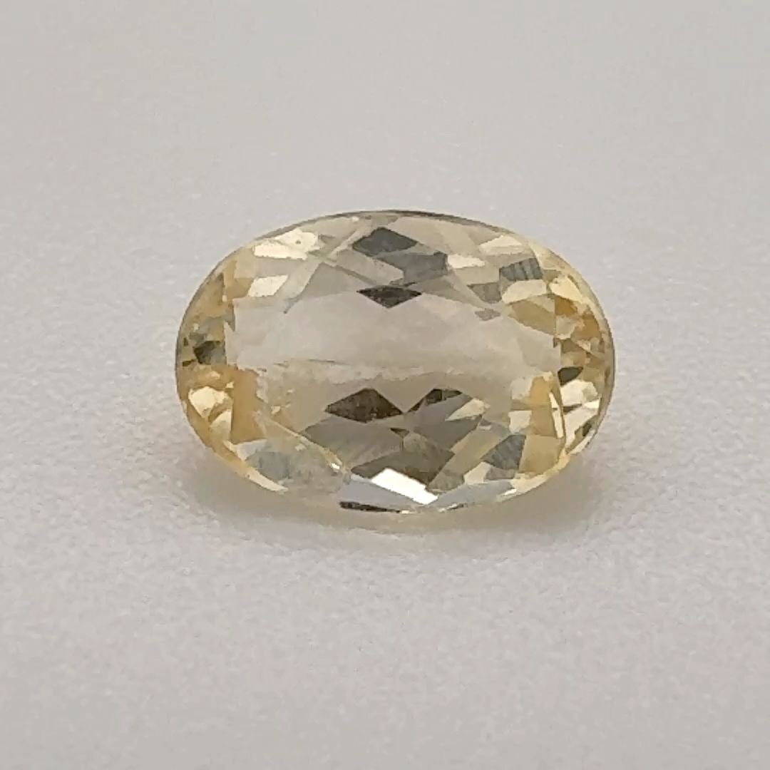 Oval Yellow Topaz 0.81ct loose gemstone