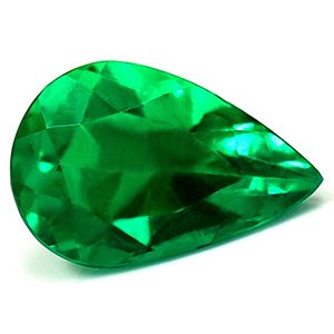 Pear Green Emerald 0.58ct loose gemstone