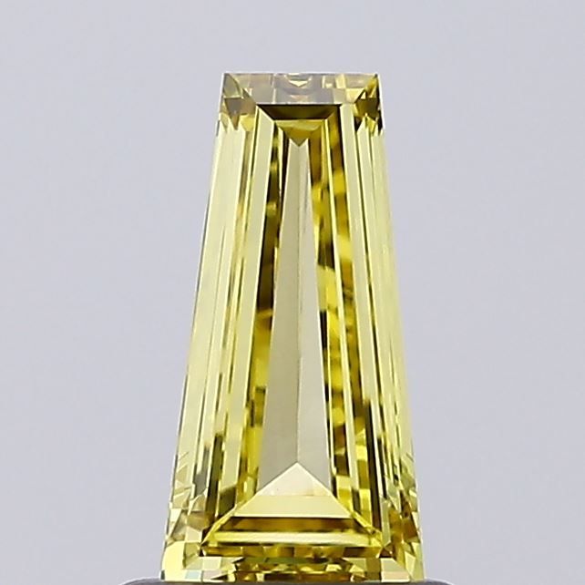 Tapered Baguette Fancy Intense Yellow Lab-grown Diamond 0.67ct VVS2 loose diamond