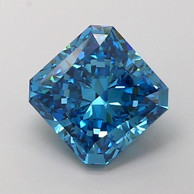 Square Radiant Fancy Vivid Blue Lab-grown Diamond 2.73ct VS1 loose diamond