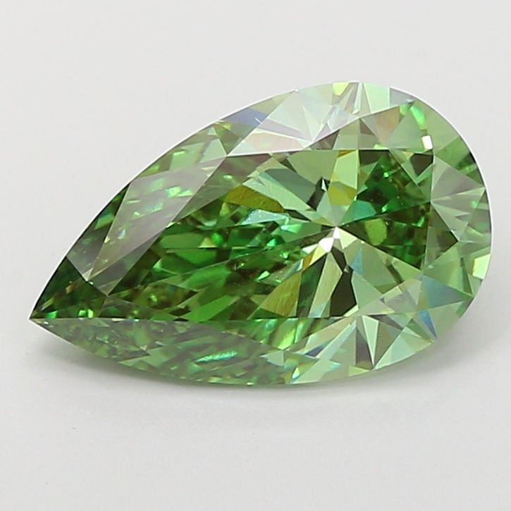 Pear Fancy Vivid Green Lab-grown Diamond 4.01ct VVS2 loose diamond