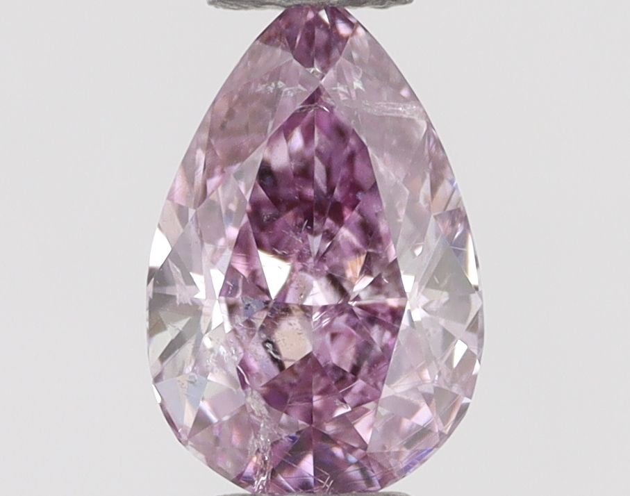 Pear Fancy Intense Pink Purple Natural Diamond 0.33ct I2 loose diamond