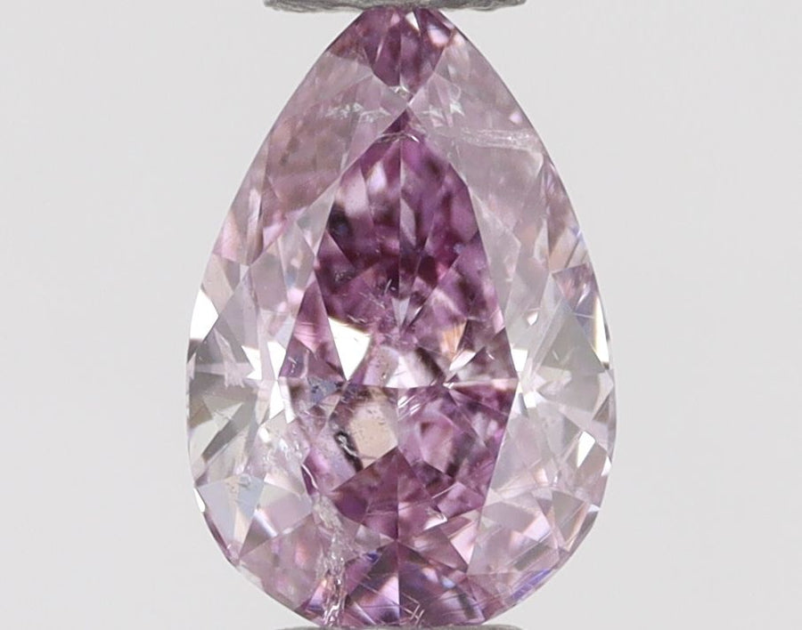 Pear Fancy Intense Pink Purple Natural Diamond 0.33ct I2 loose diamond