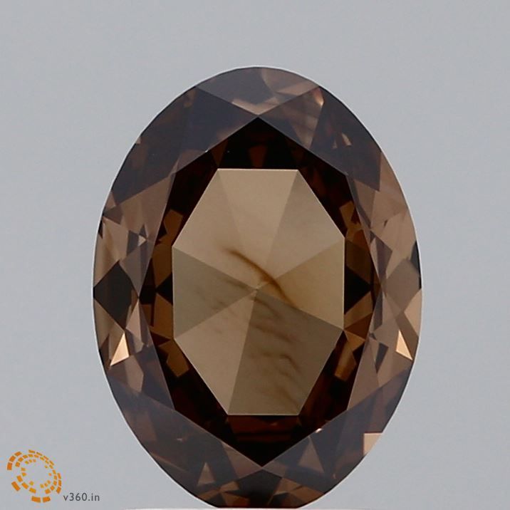 Oval Fancy Gray Brown Lab-grown Diamond 1.59ct VS1 loose diamond