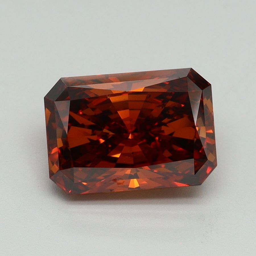 Radiant Fancy Deep Orange Lab-grown Diamond 3.01ct VS2 loose diamond
