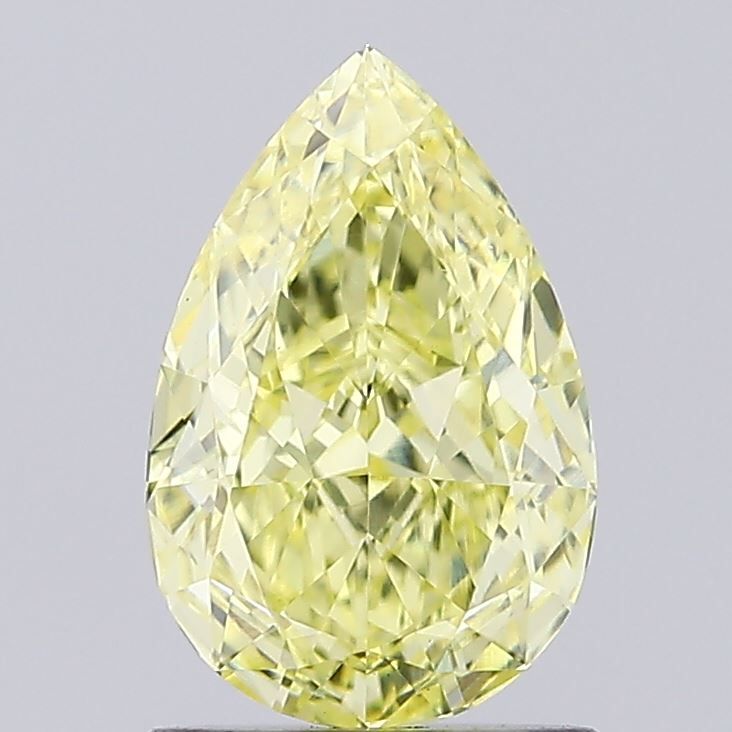 Pear Fancy Intense Yellow Lab-grown Diamond 1.37ct VVS2 loose diamond