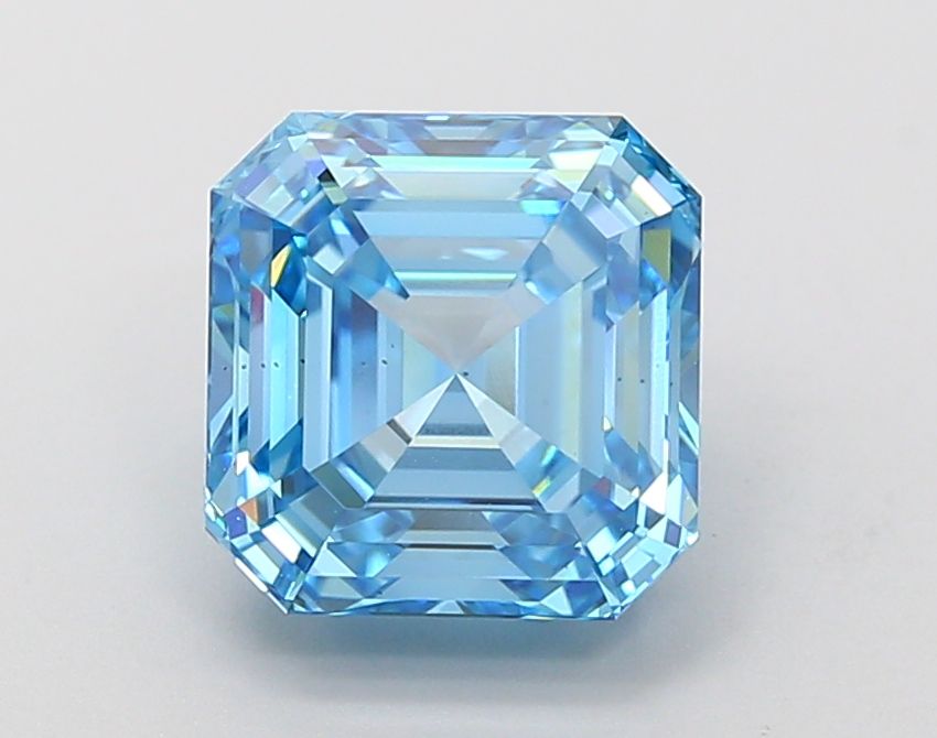 Square Emerald Fancy Vivid Blue Lab-grown Diamond 3.08ct VS2 loose diamond