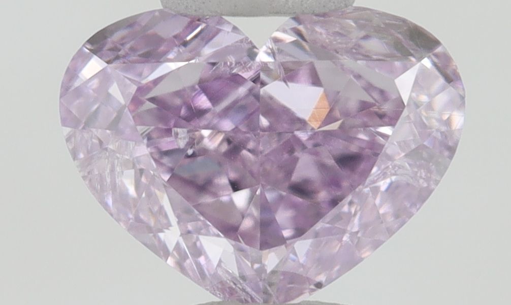 Heart Fancy Intense Pink Purple Natural Diamond 0.3ct I1 loose diamond
