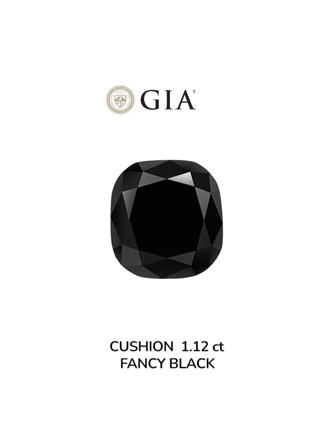 Cushion Black Natural Diamond 1.12ct loose diamond