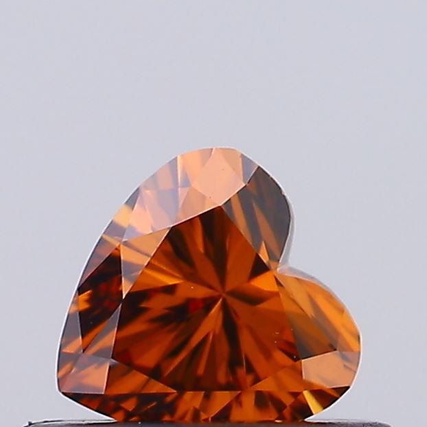 Heart Fancy Deep Orange Lab-grown Diamond 0.31ct VS1 loose diamond