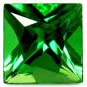 Square Green Garnet 0.6ct loose gemstone