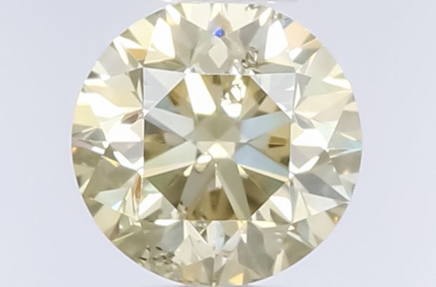Round Fancy Yellow Brown Natural Diamond 0.5ct loose diamond