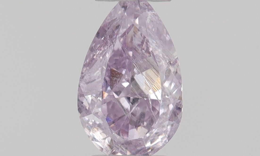 Pear Fancy Pink Purple Natural Diamond 0.16ct I2 loose diamond
