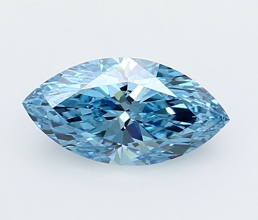 Marquise Fancy Vivid Blue Lab-grown Diamond 2ct VVS2 loose diamond