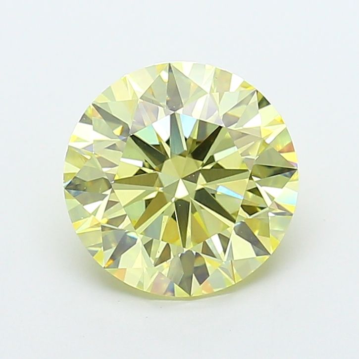 Round Fancy Yellow Lab-grown Diamond 4.03ct VS1 loose diamond
