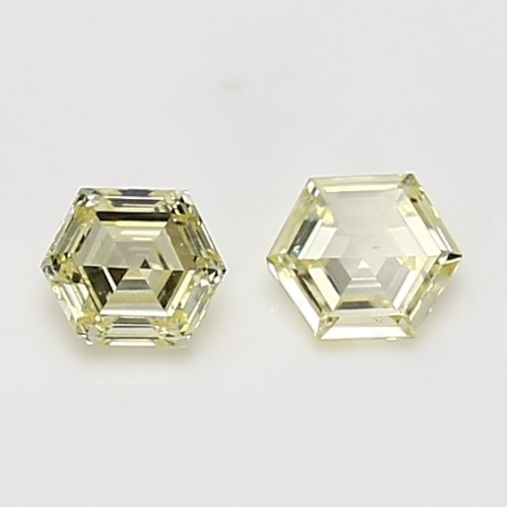 Hexagonal Yellow Natural Diamond 0.16ct VS1 loose diamond