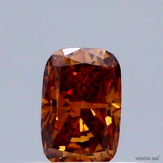 Cushion Fancy Deep Orange Lab-grown Diamond 0.32ct VS1 loose diamond