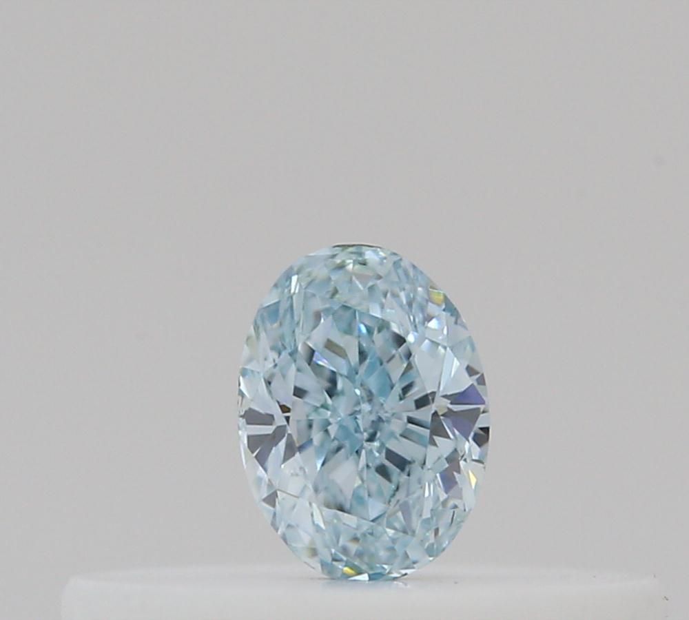 Oval Fancy Intense Blue Green Natural Diamond 0.11ct loose diamond