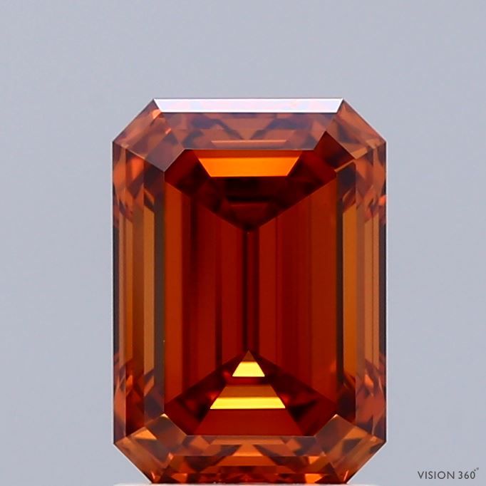 Emerald Fancy Vivid Orange Lab-grown Diamond 2.02ct VVS2 loose diamond