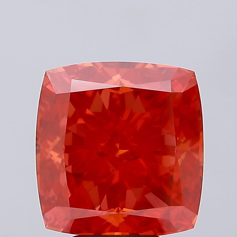 Cushion Fancy Vivid Red Lab-grown Diamond 7ct VVS2 loose diamond