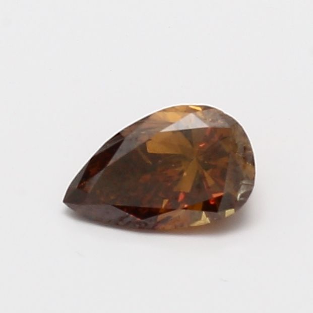 Pear Fancy Deep Brown Orange Natural Diamond 0.77ct I1 loose diamond